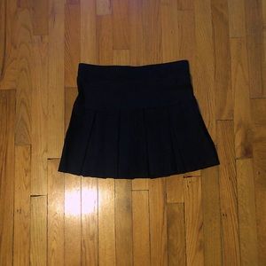 pleated mini skirt
